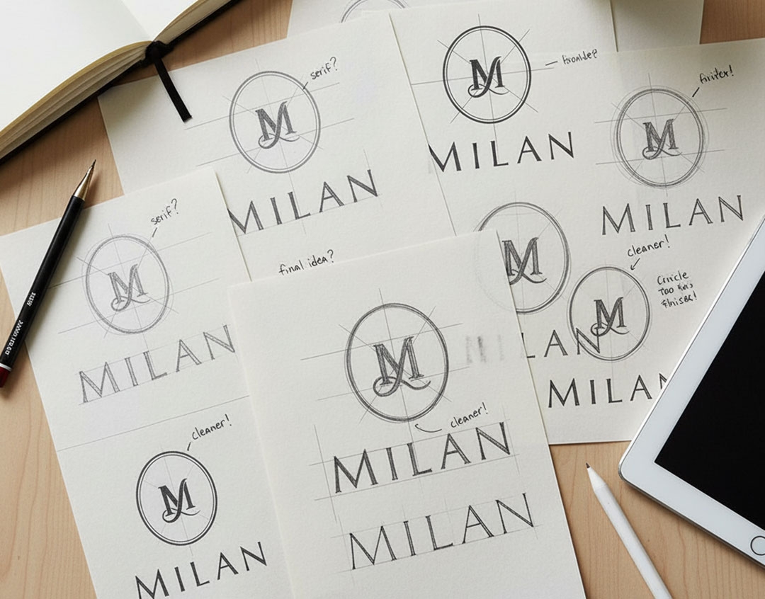 女性ファッションブランド「MILAN」様のブランドロゴ制作