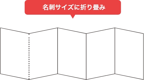 名刺サイズに折り畳み